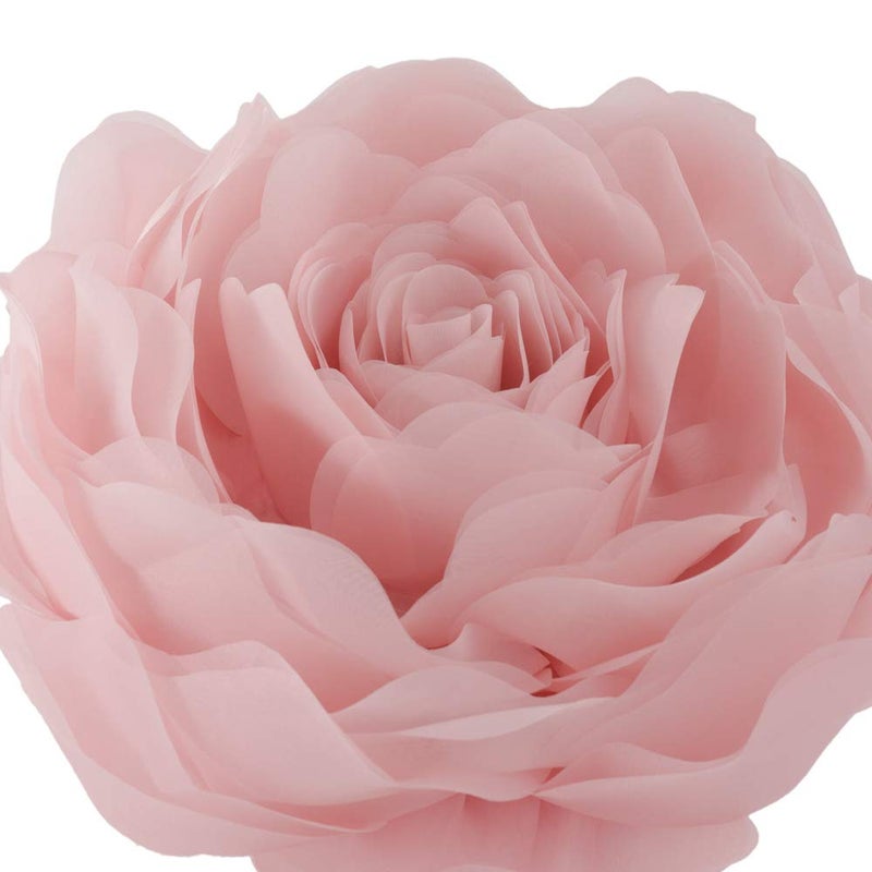 JWH Decorative Flower Throw Pillow Covers Round Cushion Aesthetic Floral Accent Pillow Cases Handmade Pillowcase for Bedroom Bed Couch Chair Living Room 14 Inch Pink - Image 2
